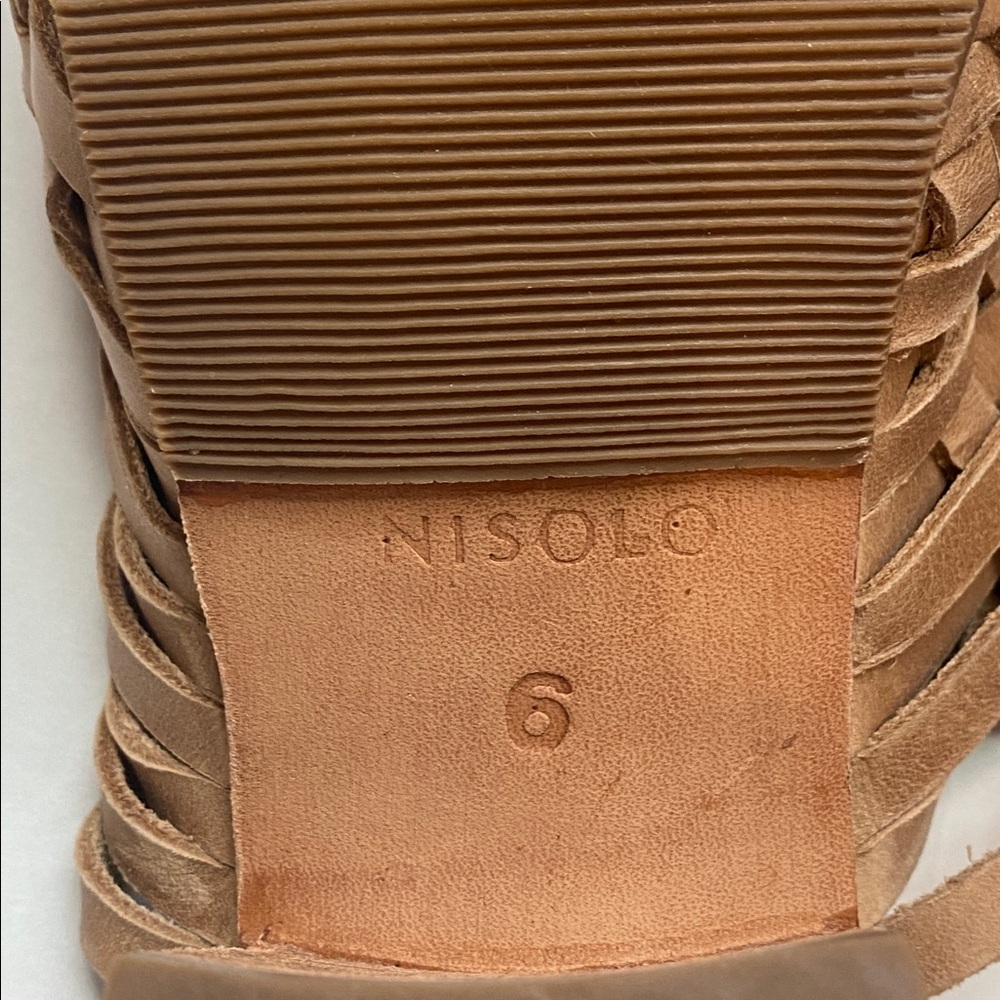Nisolo All-Day Woven Heeled Mule In Almond - Picture 12 of 12